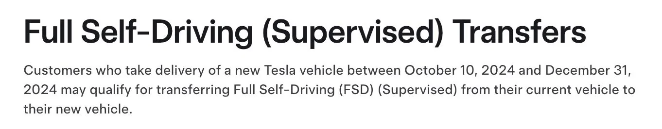 Tesla Cybertruck FSD transfer now eligible for Cybertruck purchases [Update: Confirmed by Tesla] Screenshot 2024-10-22 at 9.23.03 AM