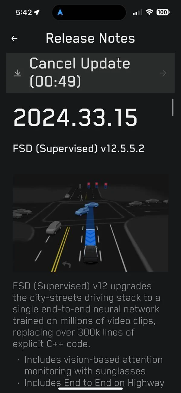 Tesla Cybertruck FSD 12.5.5.2 First Drive in Cybertruck Video IMG_9971