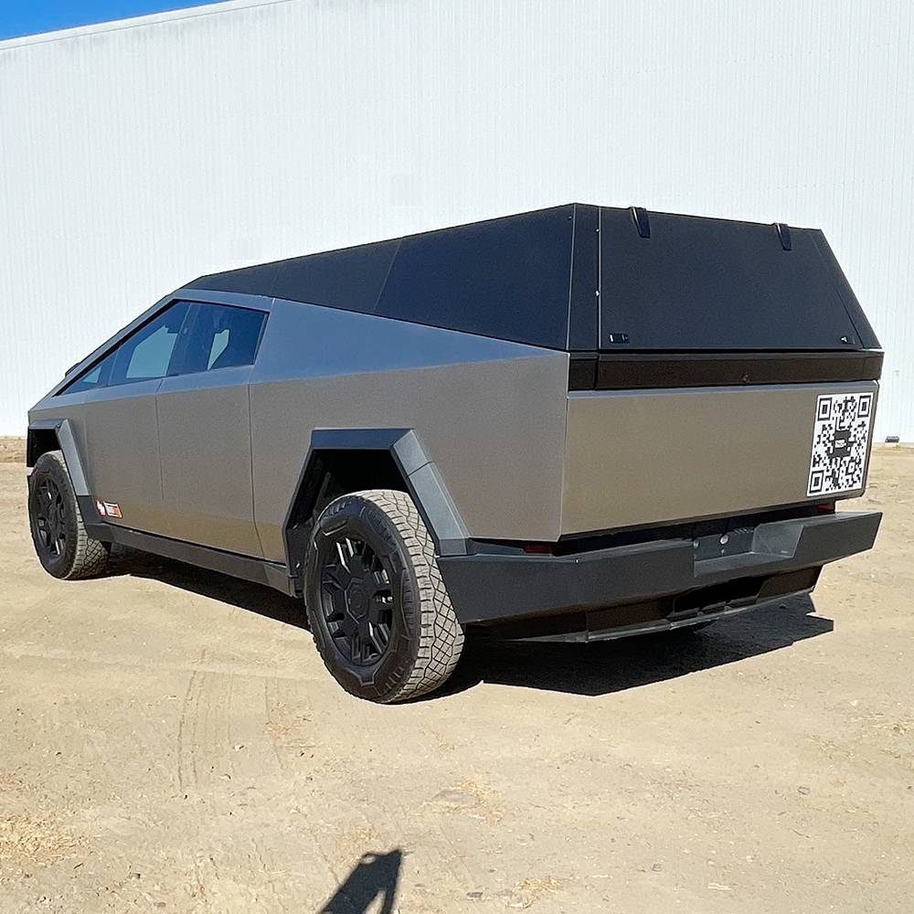 Tesla Cybertruck Compilation: Off-Road Aftermarket Accessories & Parts esla-cybertruck-bed-topper-cap-from-cybertruckco-9