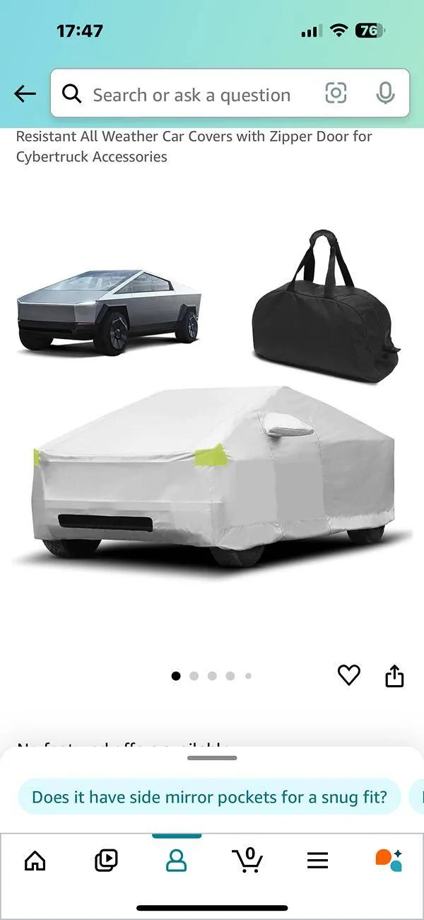 Tesla Cybertruck Cybertruck Car Cover from Foronetry -- installed photos IMG_0151