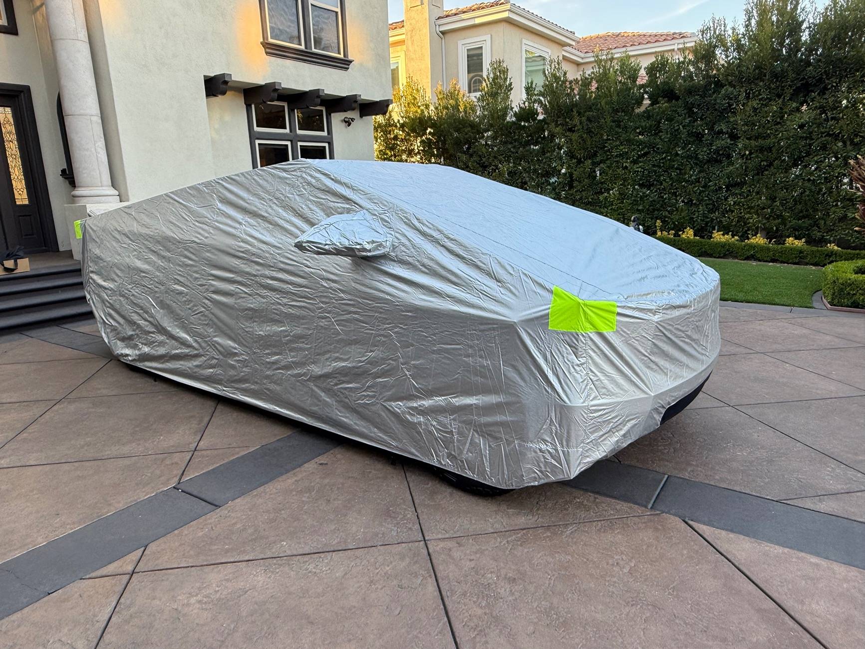 Tesla Cybertruck Cybertruck Car Cover from Foronetry -- installed photos IMG_0139