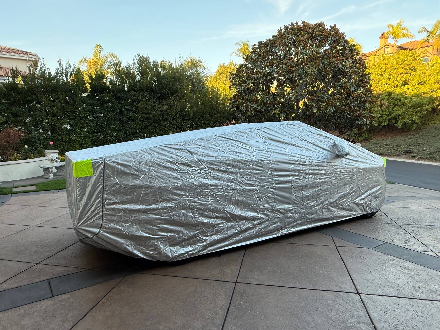 Tesla Cybertruck Cybertruck Car Cover from Foronetry -- installed photos IMG_0140