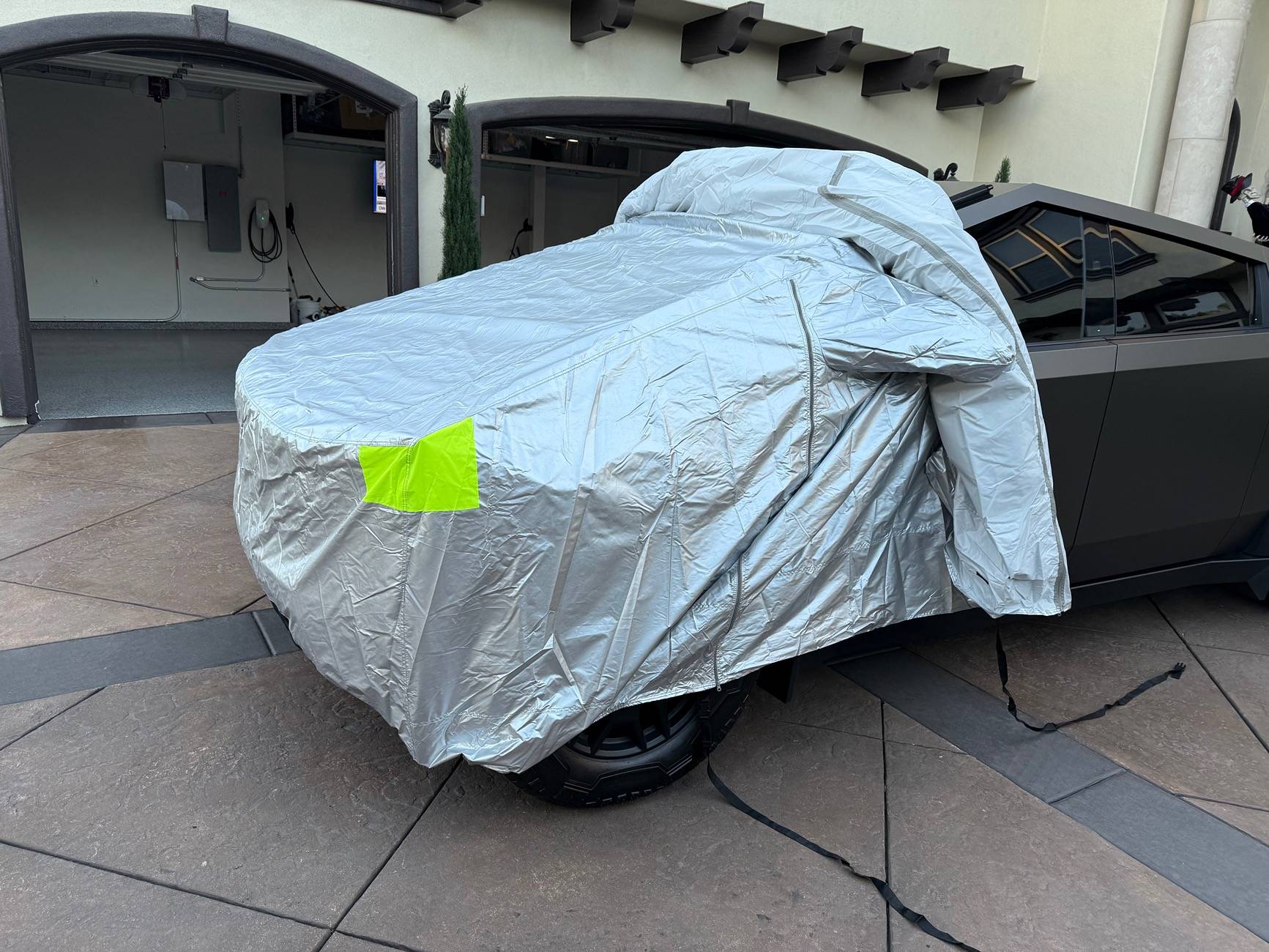 Tesla Cybertruck Cybertruck Car Cover from Foronetry -- installed photos IMG_0150