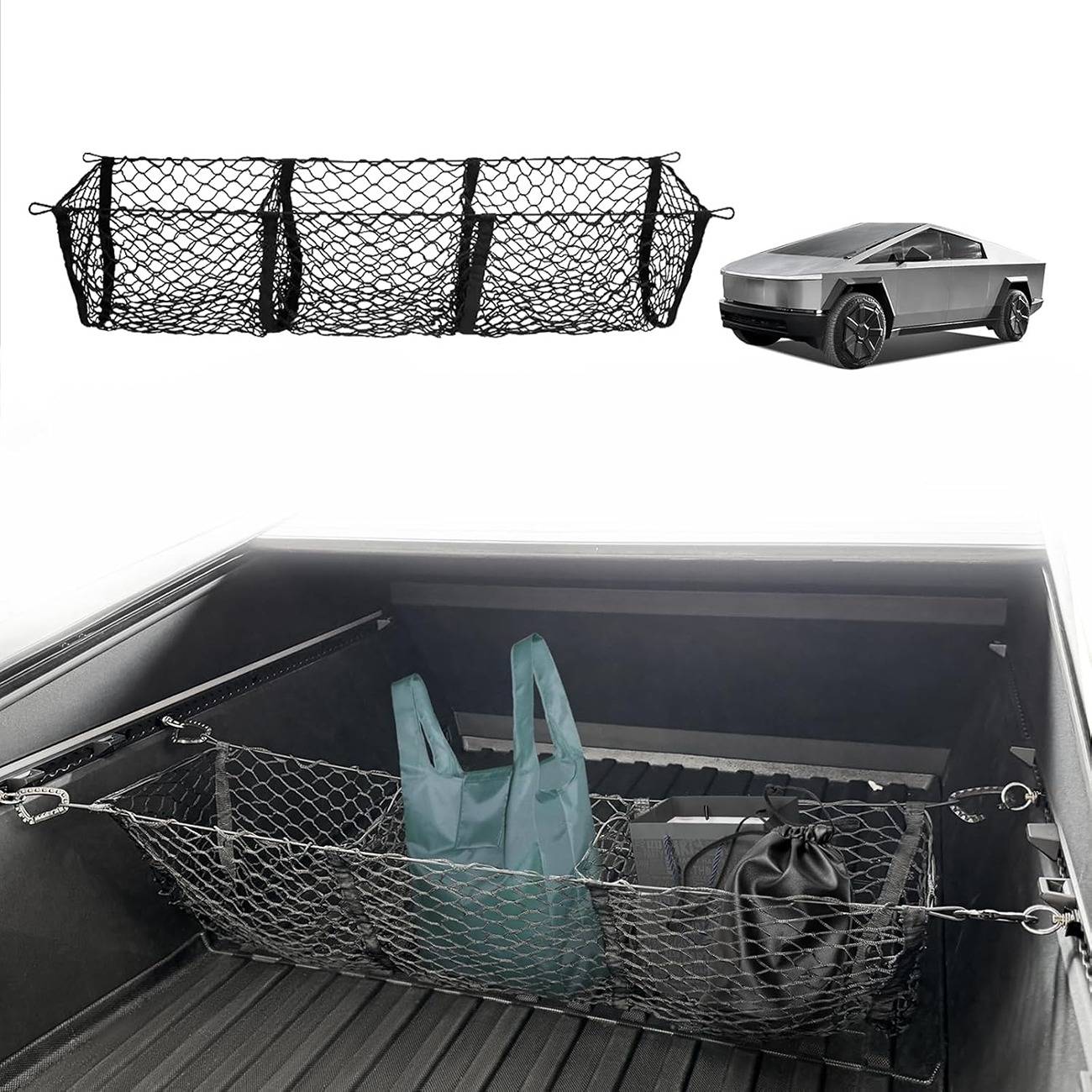 Tesla Cybertruck BestEvMod-Cybertruck 3 Pockets Cargo Mesh Net Restocked – Get 10% Off! 71cQOCFFDFL._AC_SL1500_