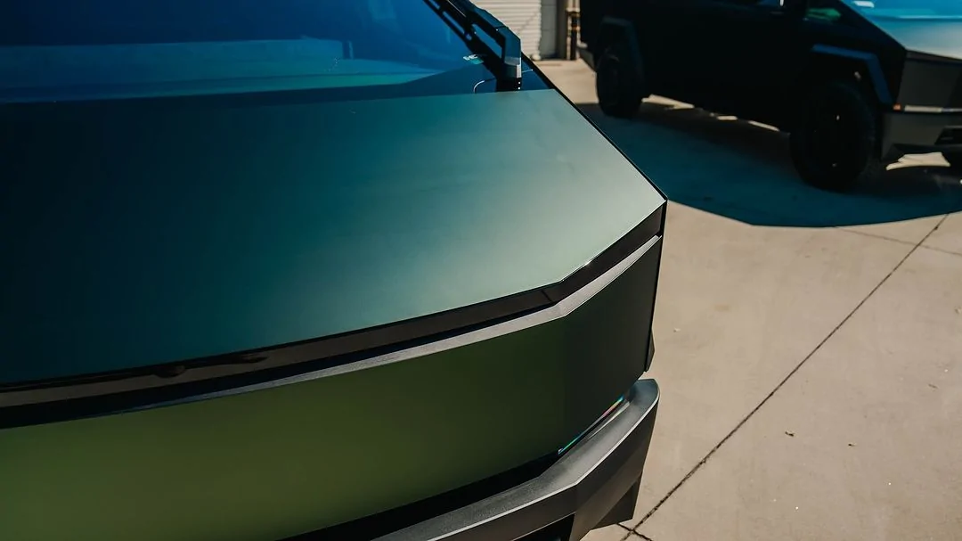 Tesla Cybertruck BLACK Vinyl Wrap & PPF Cybertruck -- Photos & Videos 464383888_18353515639185462_3208906126750896049_n