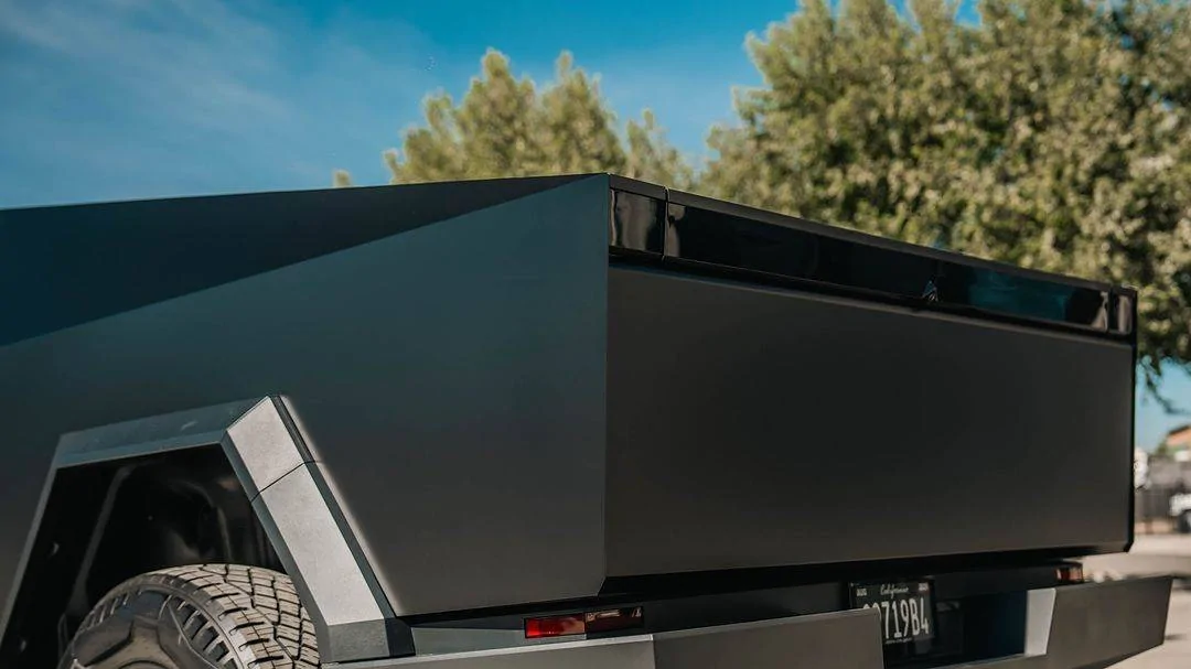 Tesla Cybertruck BLACK Vinyl Wrap & PPF Cybertruck -- Photos & Videos 464463985_18353515660185462_8784684960888596869_n