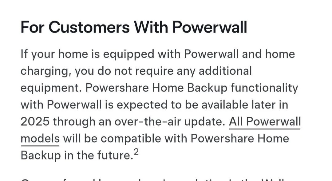 Tesla Cybertruck Powershare update from Tesla (10/16/24): activation wait period, Powerwall, solar, backup switch Screenshot_20241024-195937
