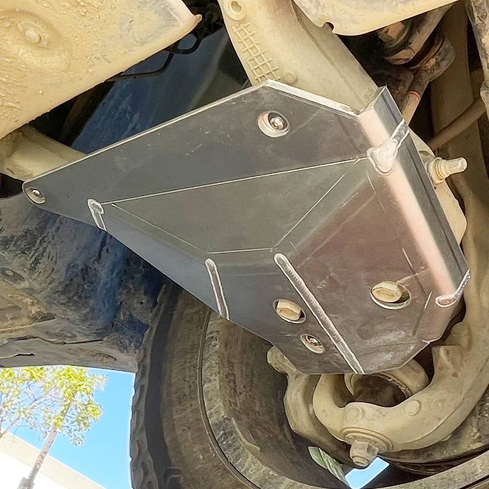 Tesla Cybertruck CYBERTRUCKco Front Control Arm Skid Plates available now! tesla cybertruck front control arm protection from cybertruckco-4