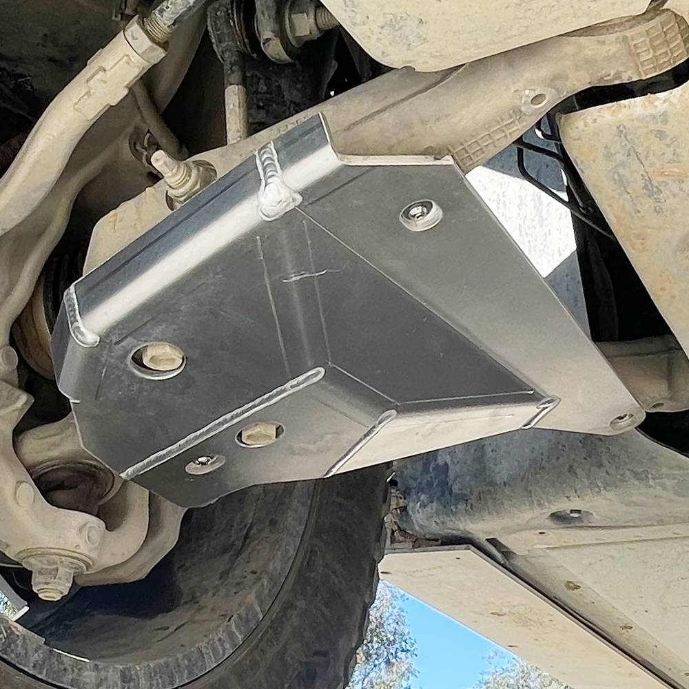 Tesla Cybertruck CYBERTRUCKco Front Control Arm Skid Plates available now! tesla cybertruck front control arm protection from cybertruckco-5