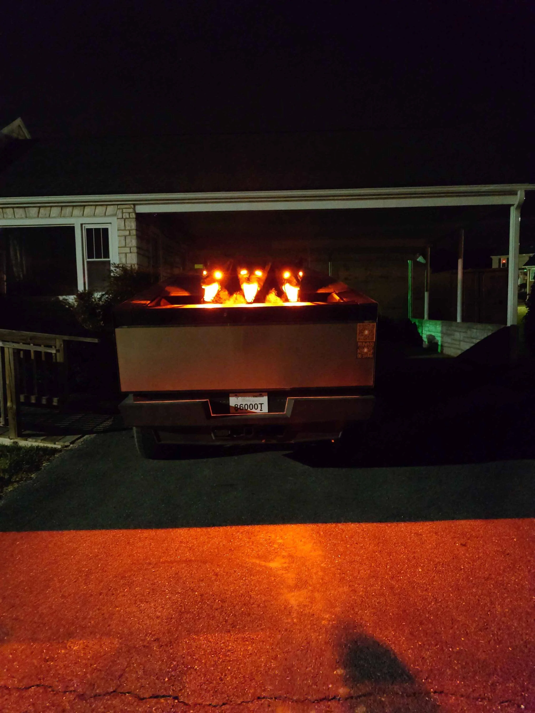 Tesla Cybertruck Halloween Cyberbeast Cybertruck w/ Aminatronic Cerberus Dog! 🐺🐺🐺 20241025_232525