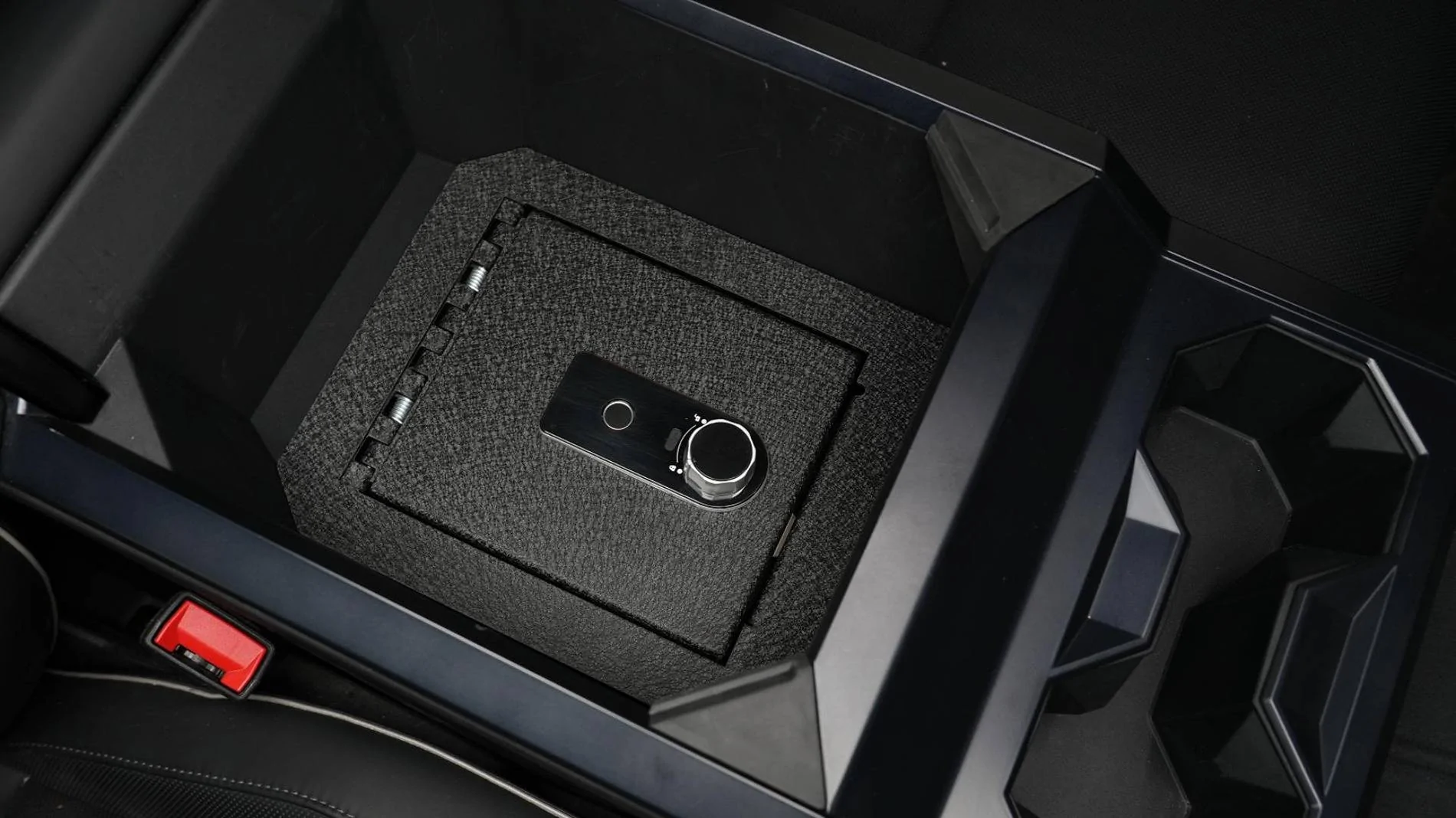 Tesla Cybertruck Foronetry | Center Console Fingerprint Safe LockBox Available Now!Limited Time Discount!🌟 -封面