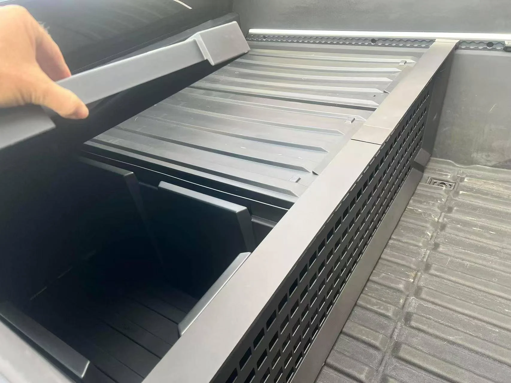 Tesla Cybertruck Improved Cargo Divider & Molle Panel Restock! get it before it sell out! 12c28a13a252769d2624edfd920f166