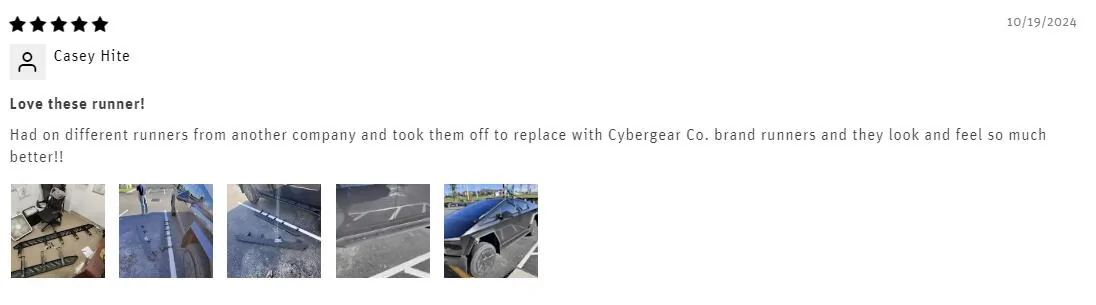 Tesla Cybertruck Get 22% off on Running Baords! See Real Customer Feedback inside! 1c168c45c19c3e08fed51f6edb0dd57