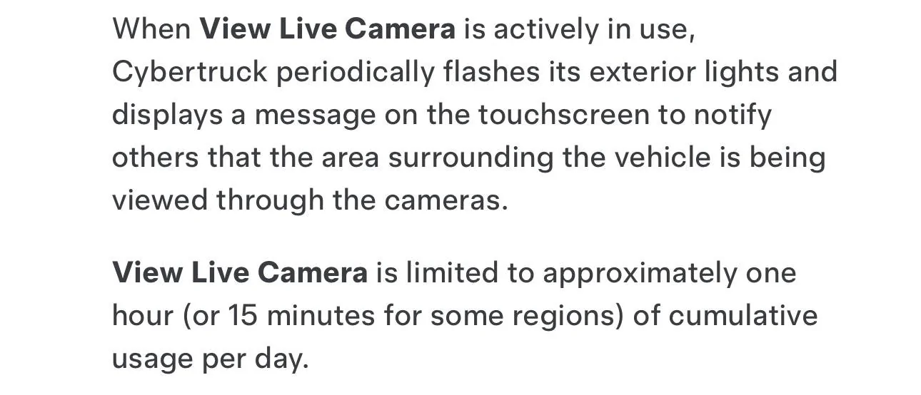 Tesla Cybertruck Cameras Unavailable: Daily data limit reached?!?! IMG_0070