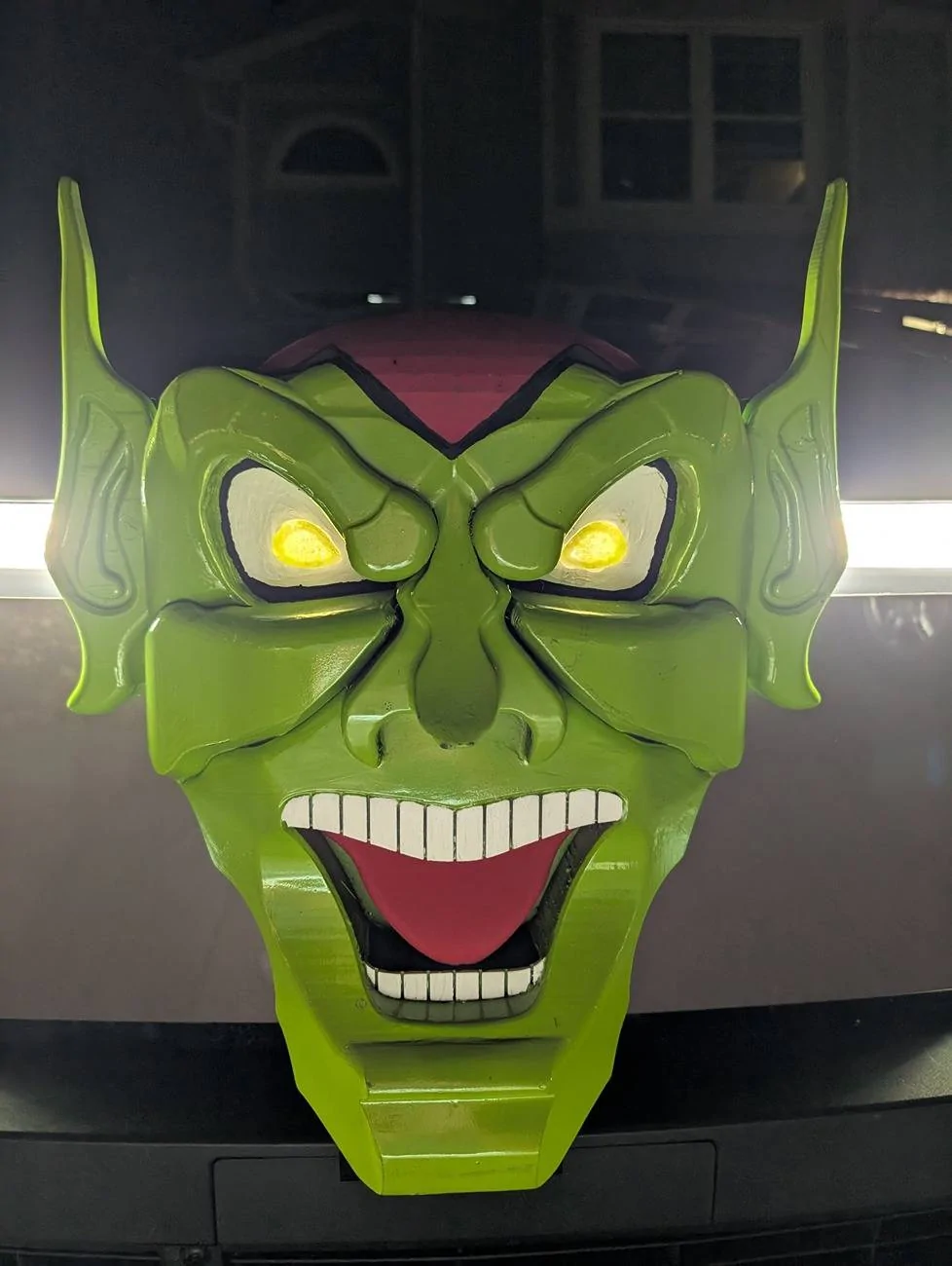 Tesla Cybertruck Maximum Overdrive... My Custom CyberTruck Frunk hood ornament PXL_20241028_012559369