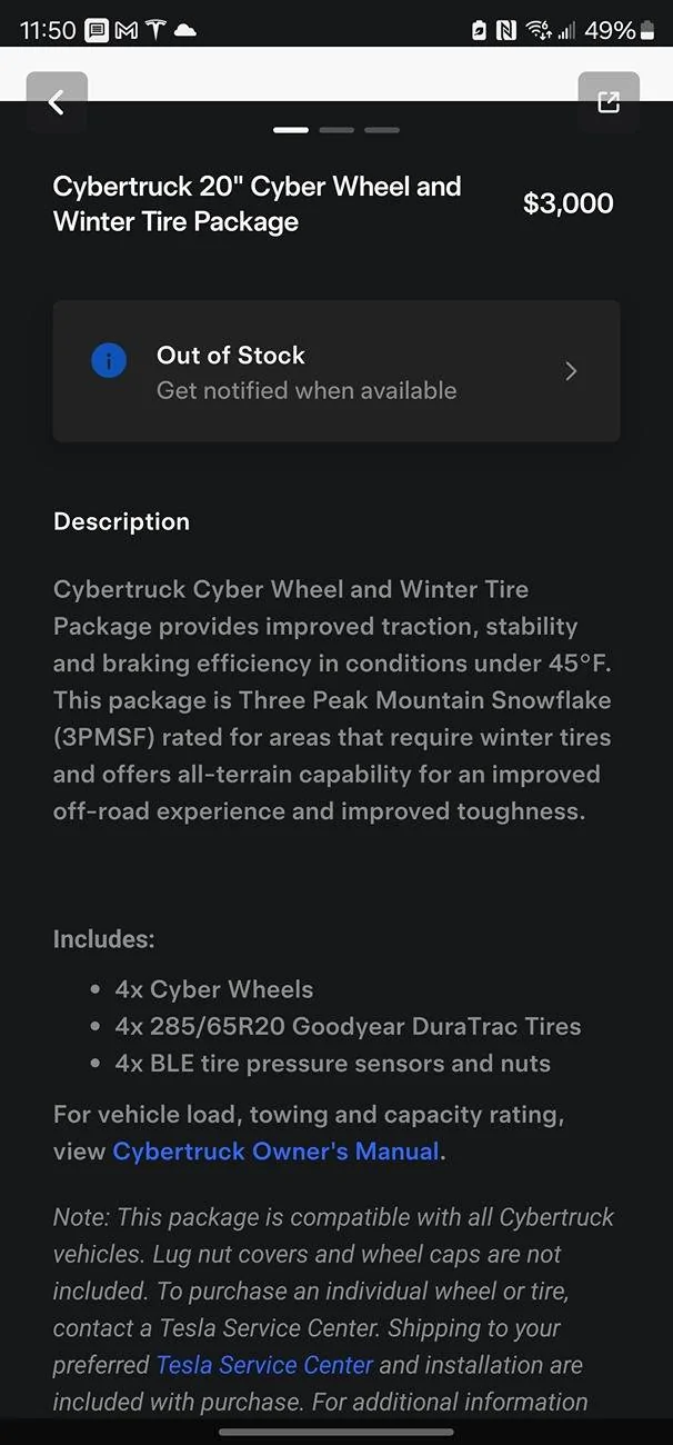 Tesla Cybertruck Can someone explain aftermarket wheel quality and prices to me please? Screenshot_20241028_115055_Tesla