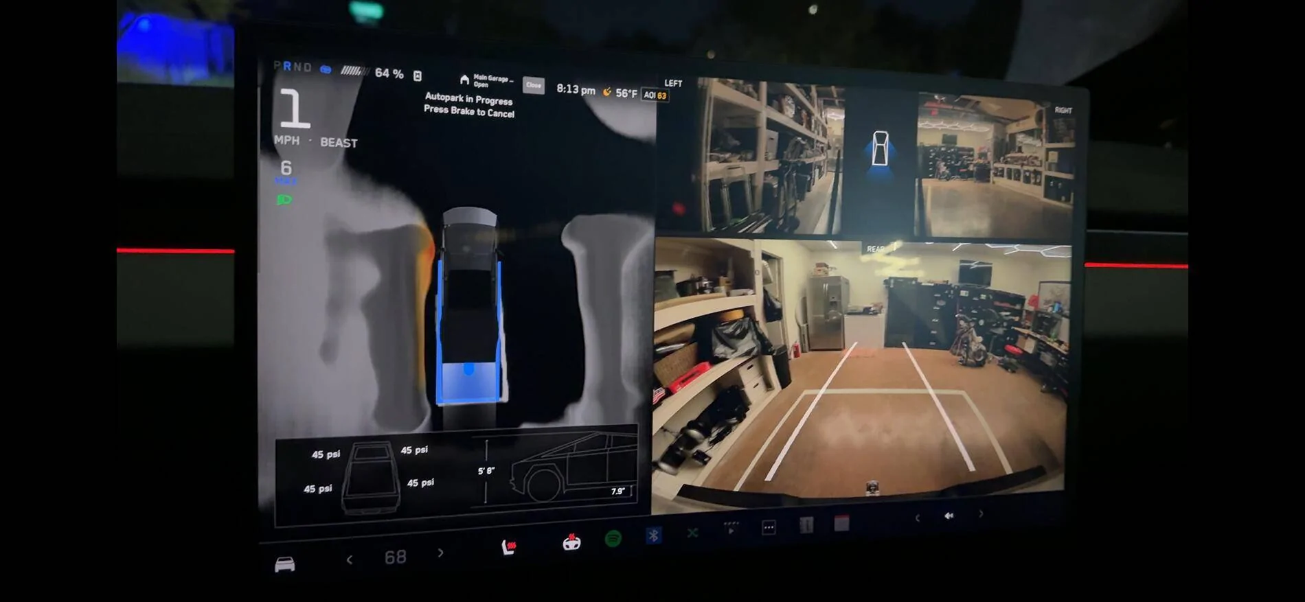Tesla Cybertruck Home Garage Autopark Test 1: Success 🙌 (Used Tape to Mark Parking Spot) IMG_1593