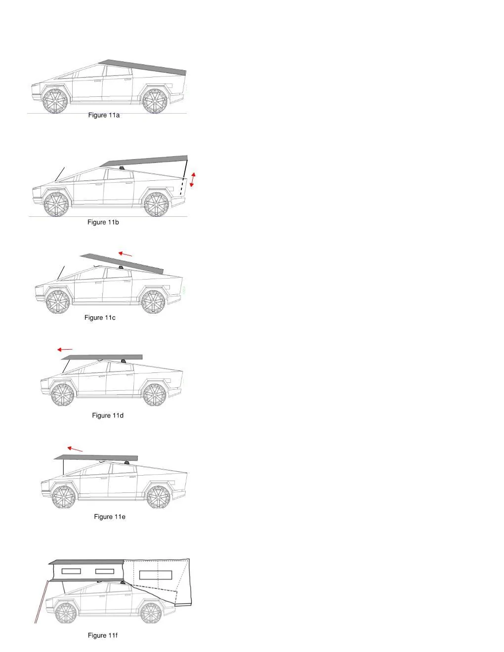 Tesla Cybertruck Camp Kitchen (Option?) Transition to forward position