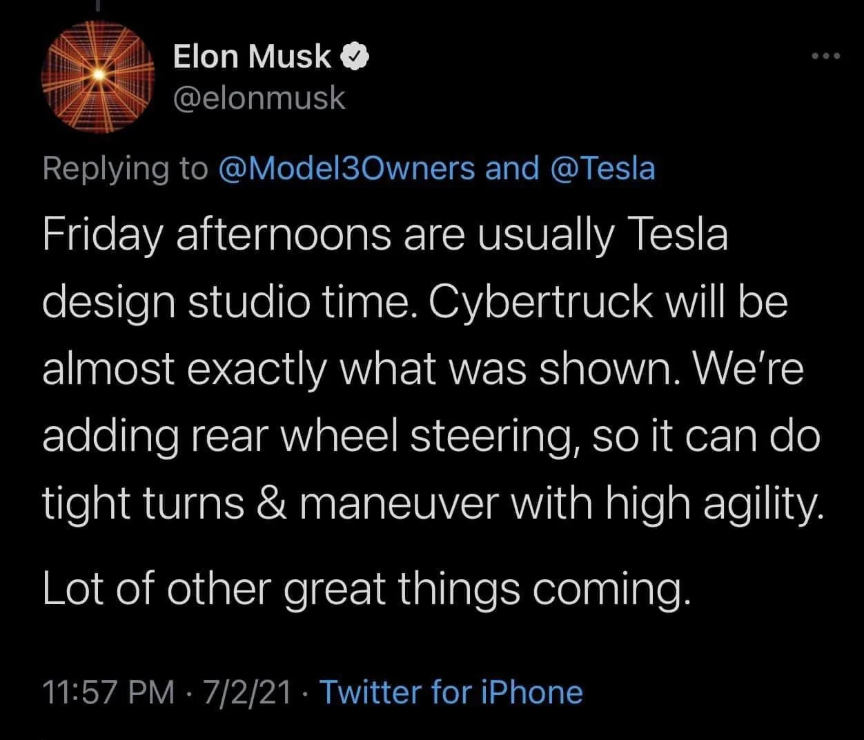 Tesla Cybertruck 4-Wheel steering 6D1F0A28-416A-476D-9817-C526931C29E5
