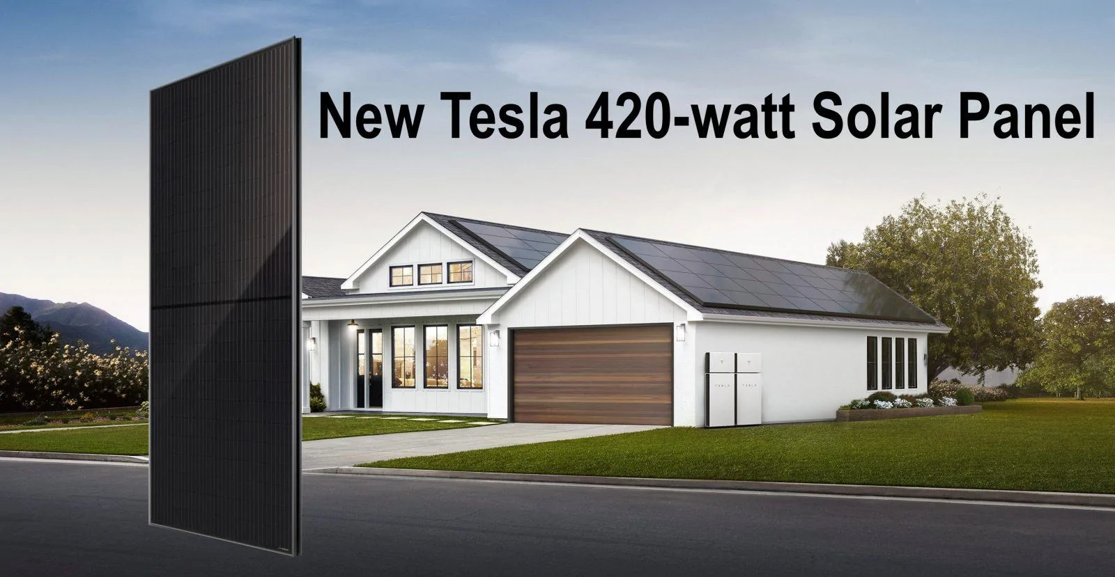 Tesla Cybertruck Tesla launches new 420-watt solar panel, setting ‘high’ mark Tesla-420w-solar-panel-hero