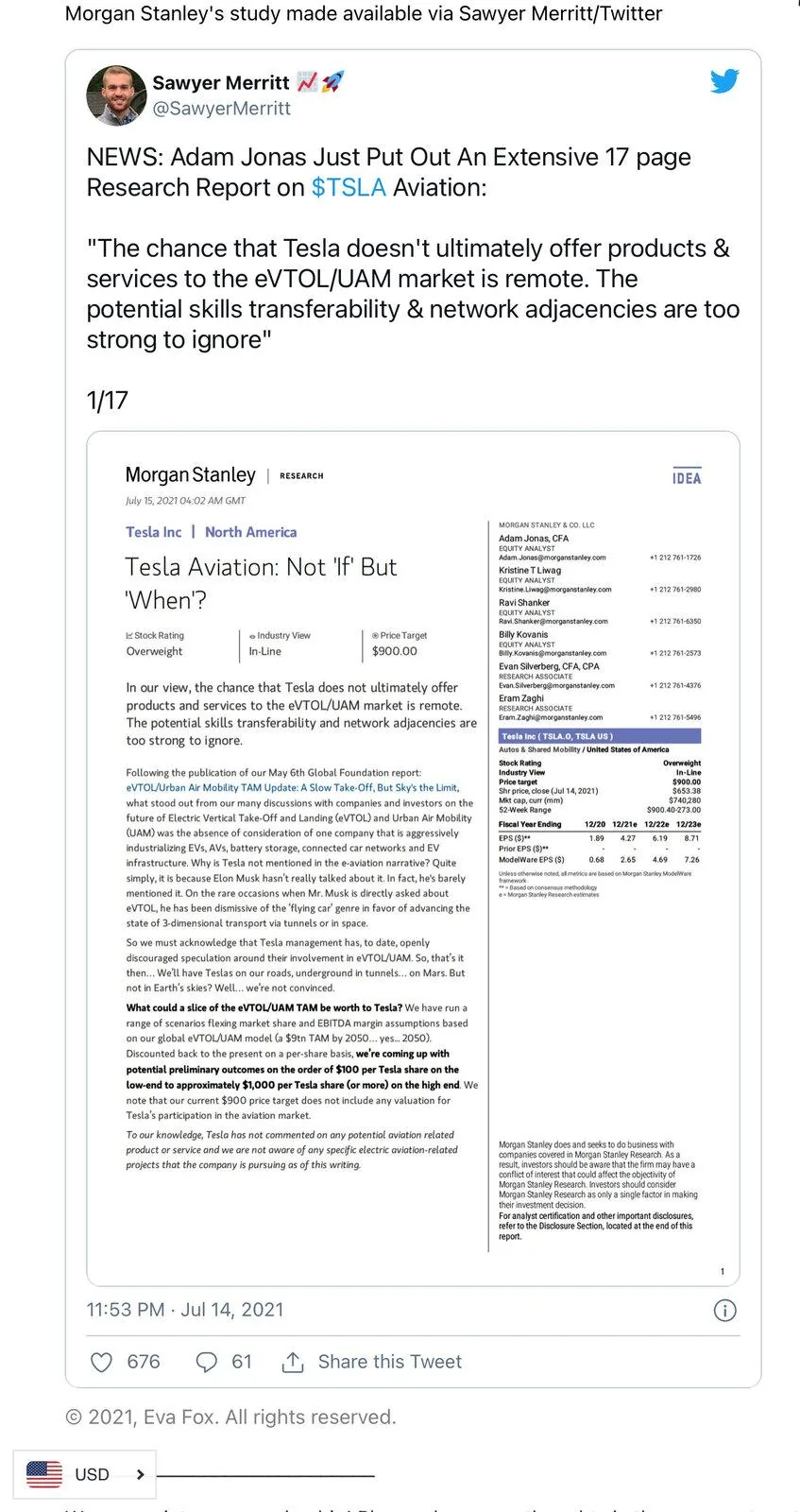 Tesla Cybertruck Tesla Will Enter eVTOL/UAM Market, Morgan Stanley Is Sure A8A78A7C-81AE-4578-8889-09E11BBF117F