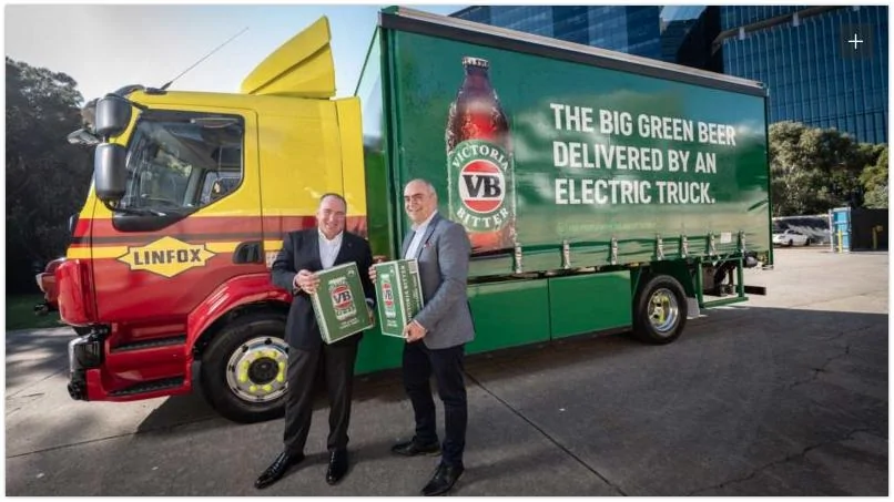 Tesla Cybertruck Volvo electric truck VB beer deliveries go green with Volvo electric truck 2021-07-16 11-30-12