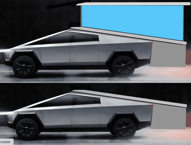 Tesla Cybertruck CT Aero-perfect insert camper CT CCV +48%22 up & down