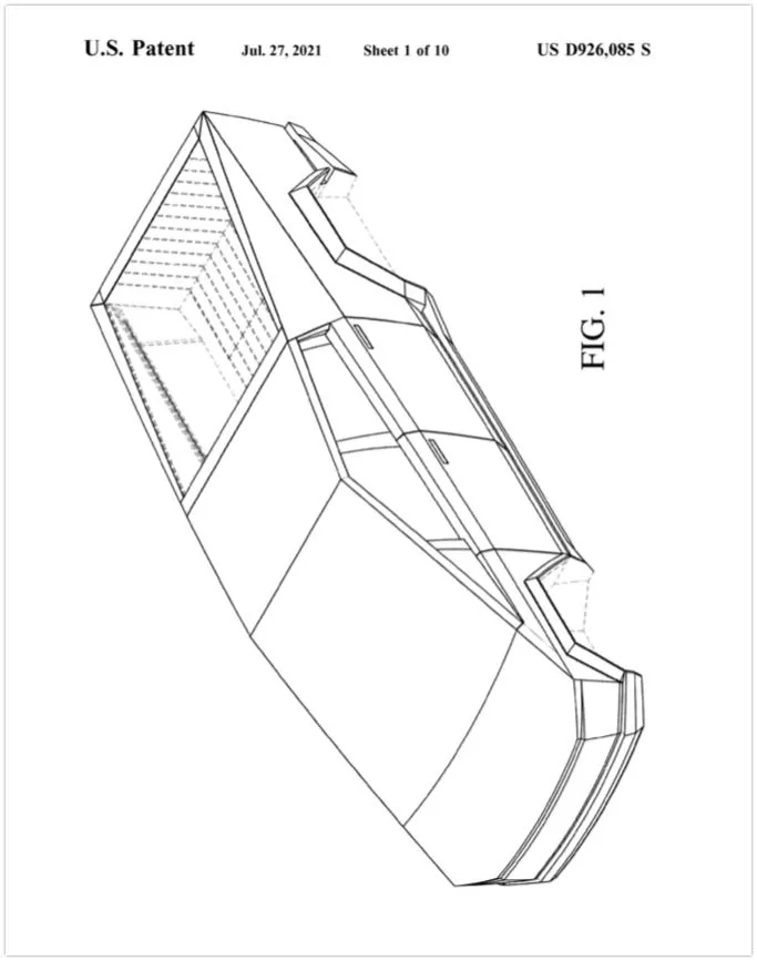 Tesla Cybertruck Tesla Cybertruck Design Patent Awarded cybertrk 2