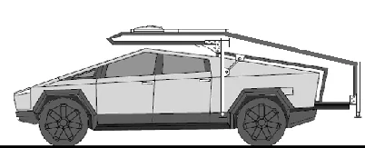 Tesla Cybertruck Cybertruck camper with expandable sliding solar panel 1628038156197