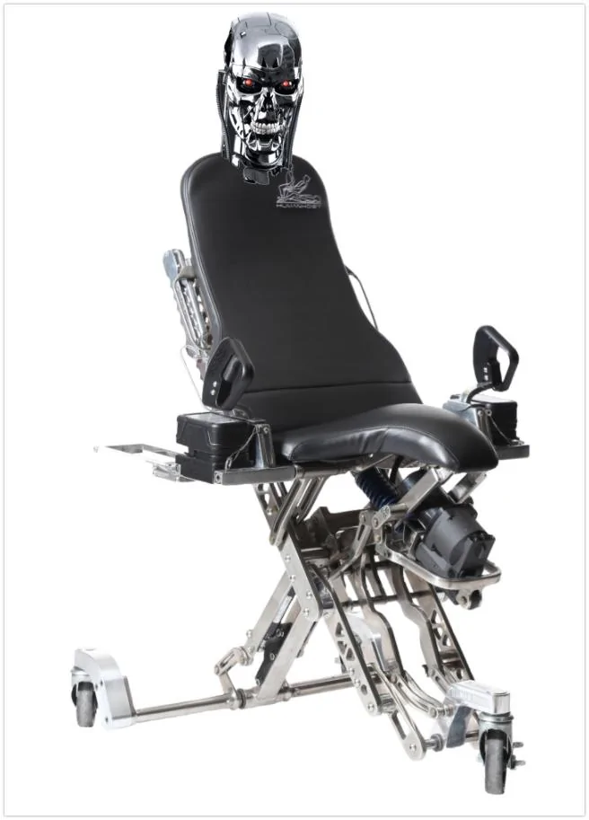 Tesla Cybertruck eBike in Vault cyber chair cyborg