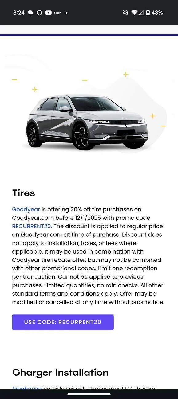 Tesla Cybertruck 20% Off Goodyear tires Screenshot_20241101-202409