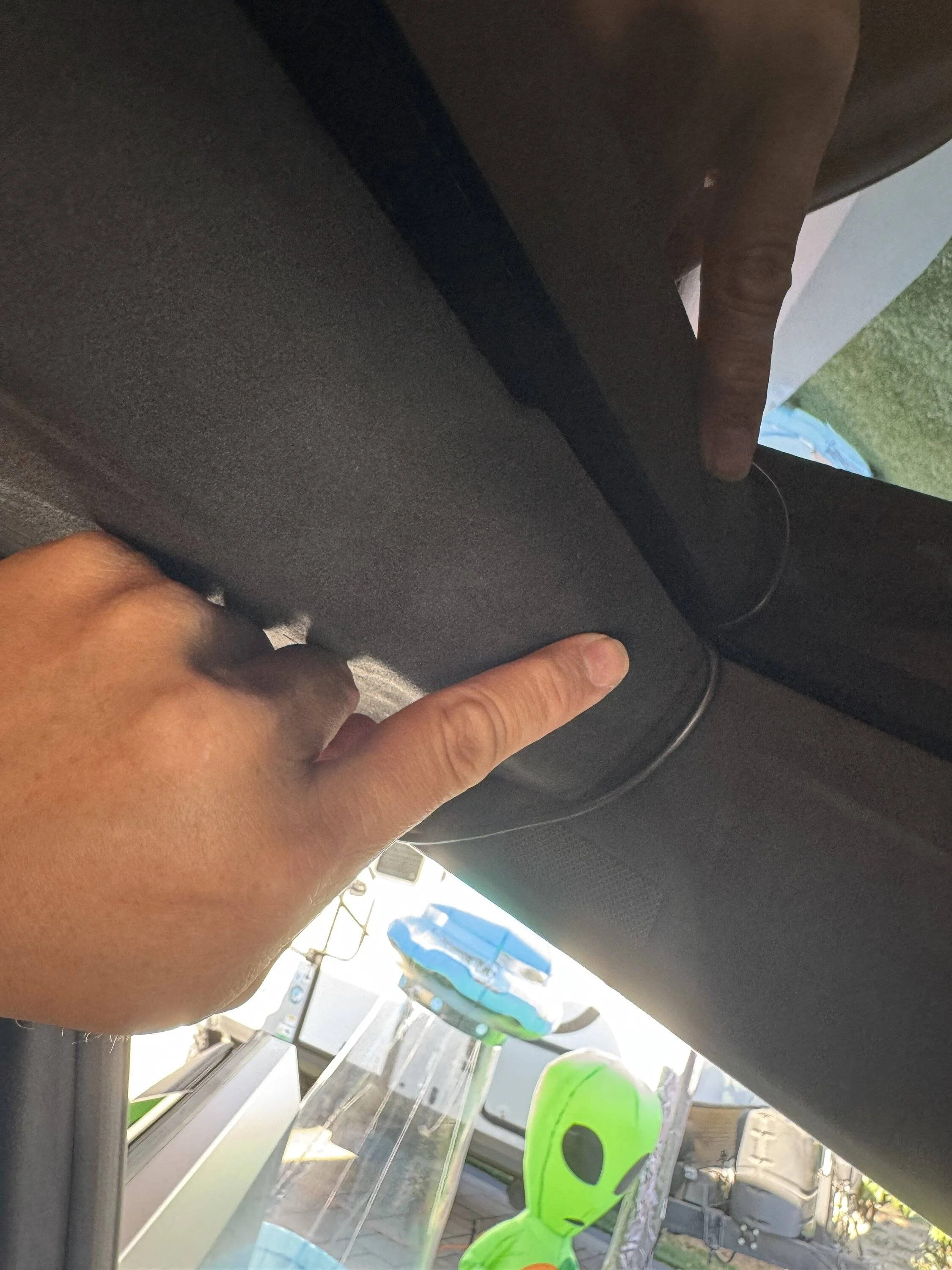 Tesla Cybertruck Easy way to install a digital rearview mirror on your Cybertruck (how to run camera cable wire from windshield to tailgate) IMG_2755