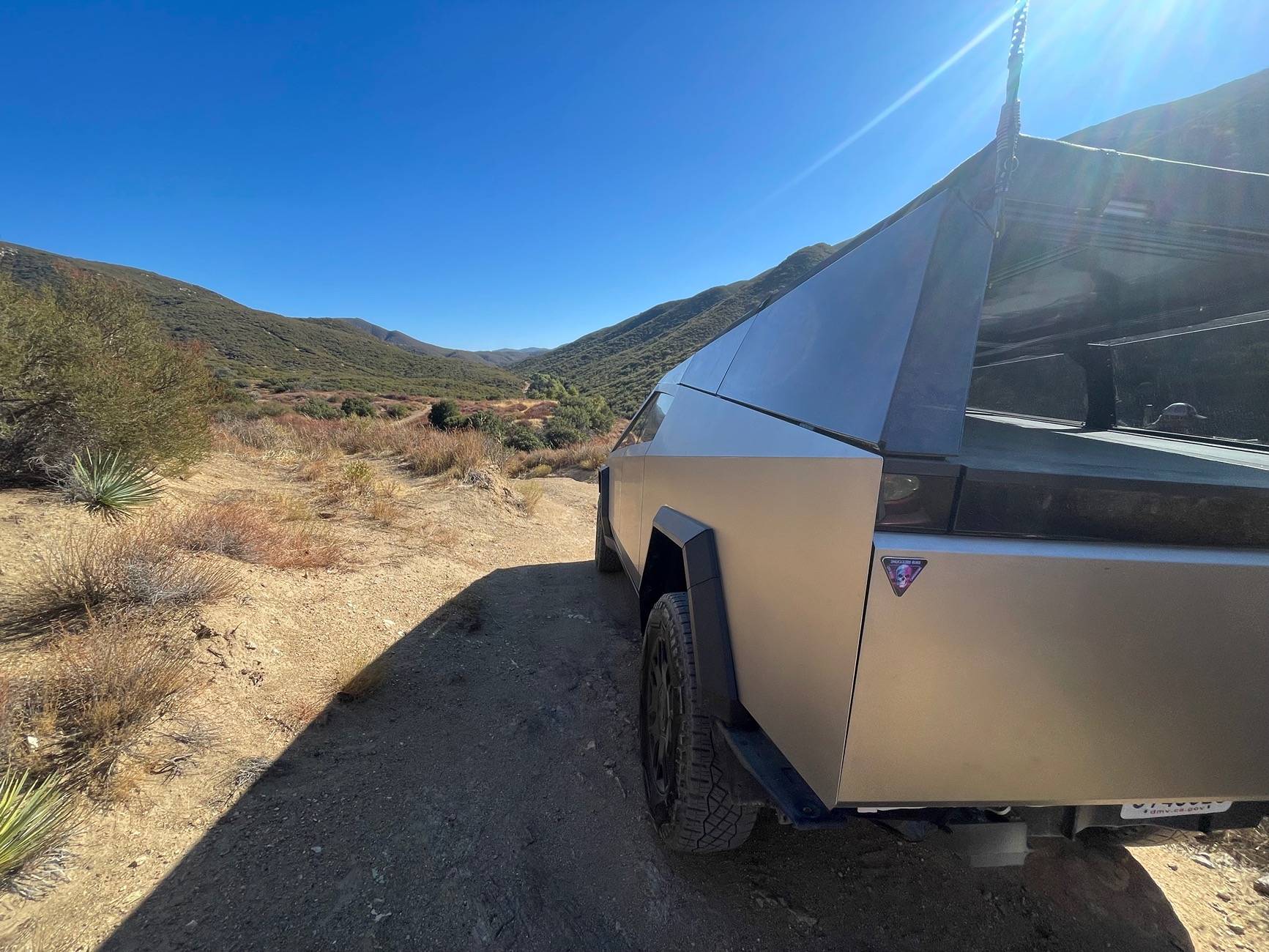 Tesla Cybertruck Oriflame Canyon offroading & desert camping last weekend IMG_3016