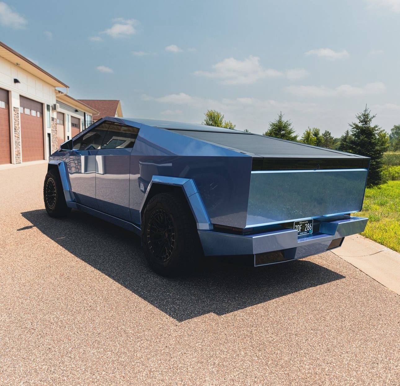 Tesla Cybertruck Pure PPF Glacier Blue Cyber Truck! IMG_8900