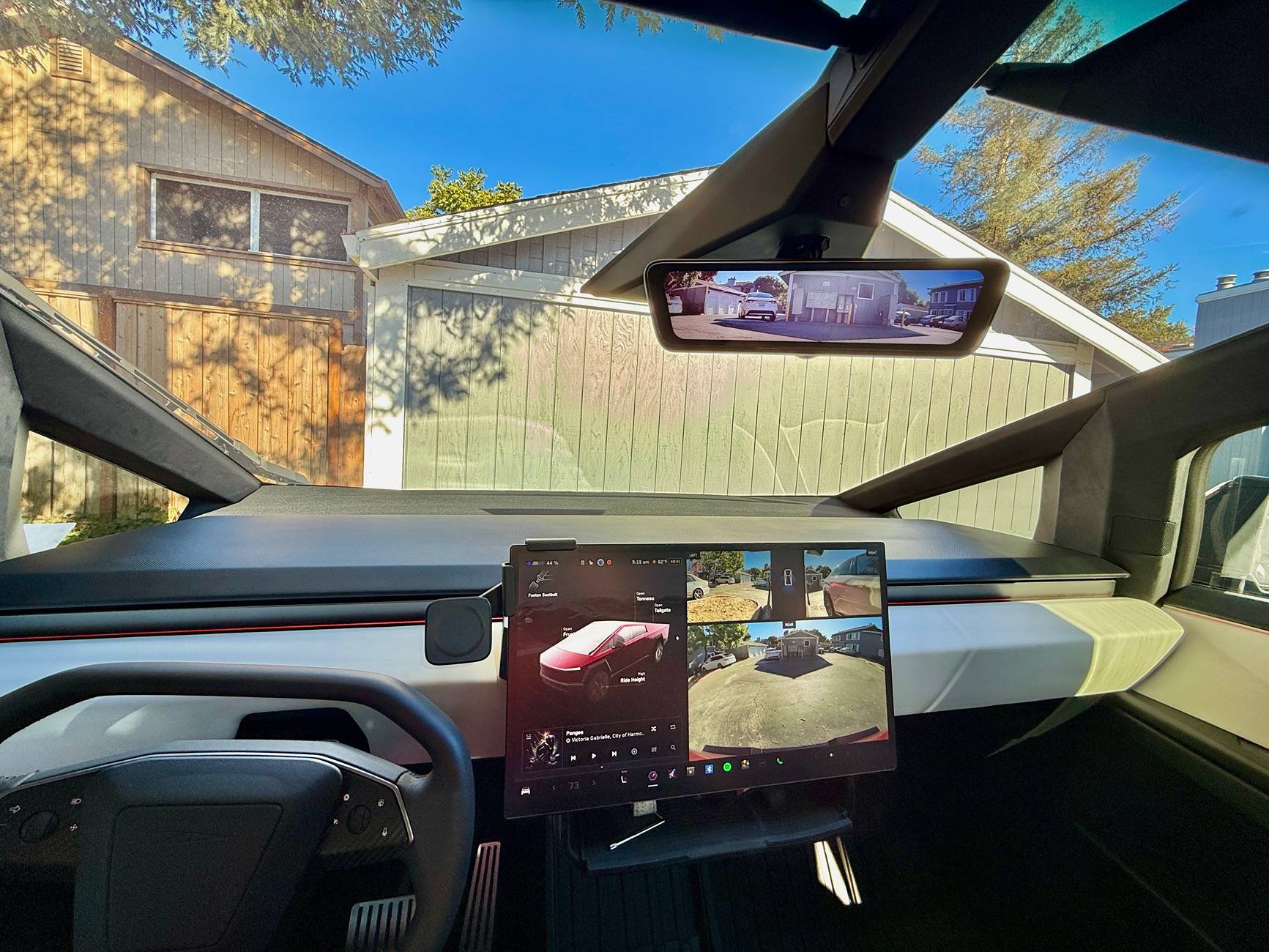 Tesla Cybertruck Digital Rearview Mirror Install & Review by Hansshow IMG_8886