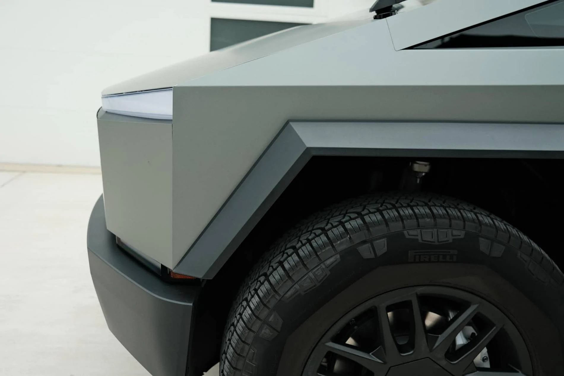 Tesla Cybertruck Cybertruck in Matte Anthracite Metallic Vinyl Wrap (Avery Dennison) Avery Dennison Matte Anthracite Metallic Vinyl Wrap  3