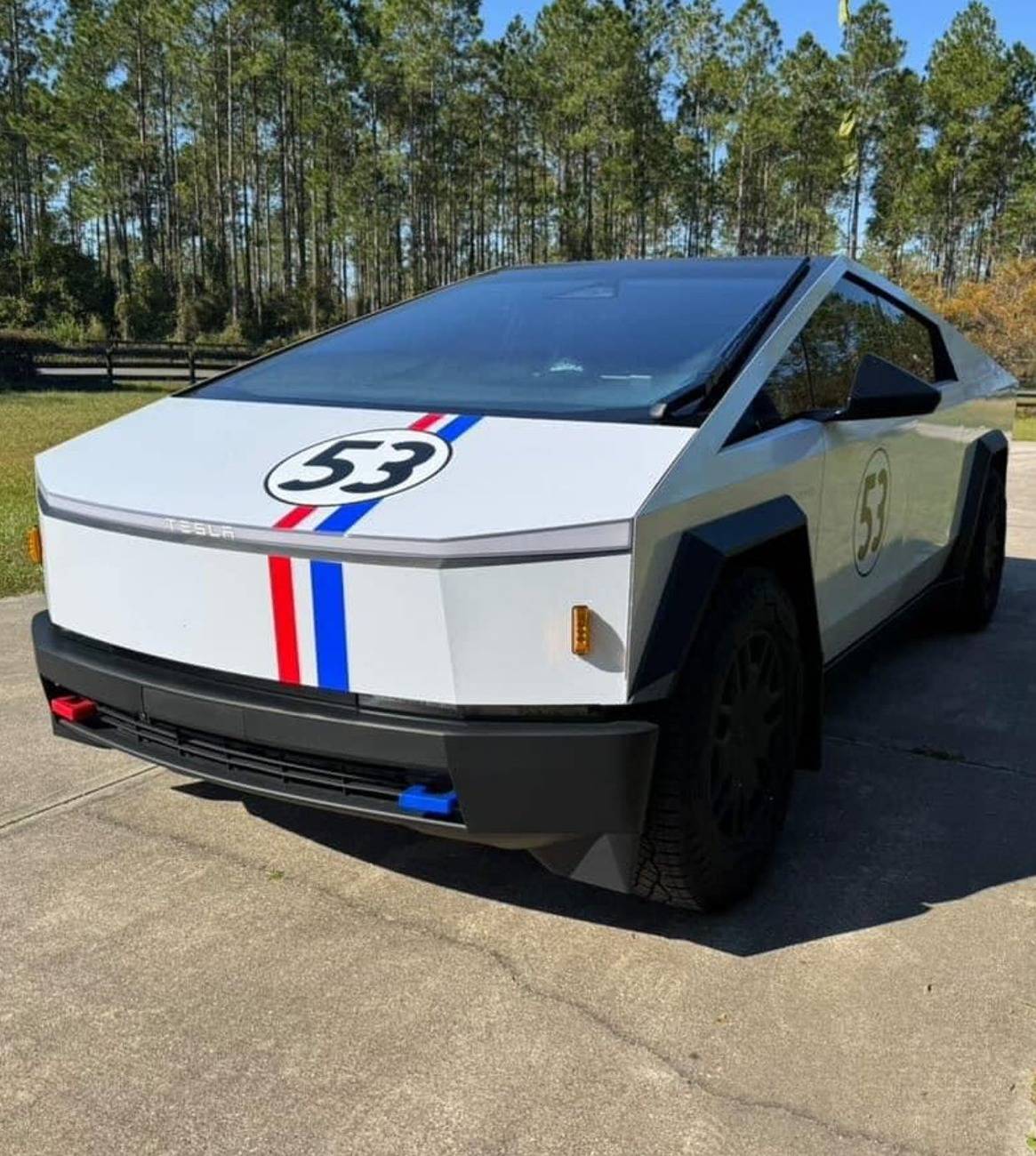 Tesla Cybertruck Herbie the Love Cybertruck herbie love bug wrap cybertruck
