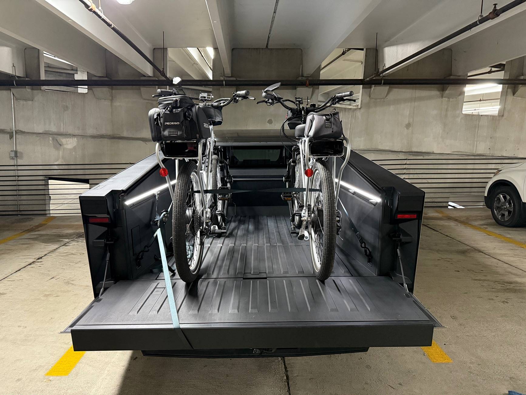 Tesla Cybertruck RIDE88 QR3 bike rack installed in Cybertruck bed - love it IMG_4156