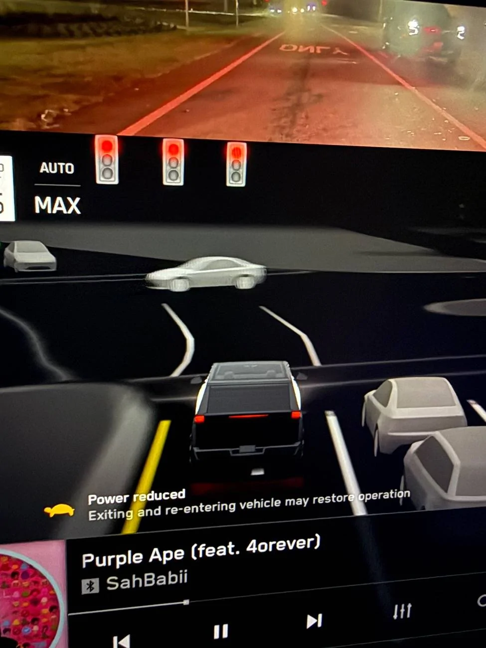 Tesla Cybertruck Very strange error while driving. REAR MOTOR DISABLED IMG_1990