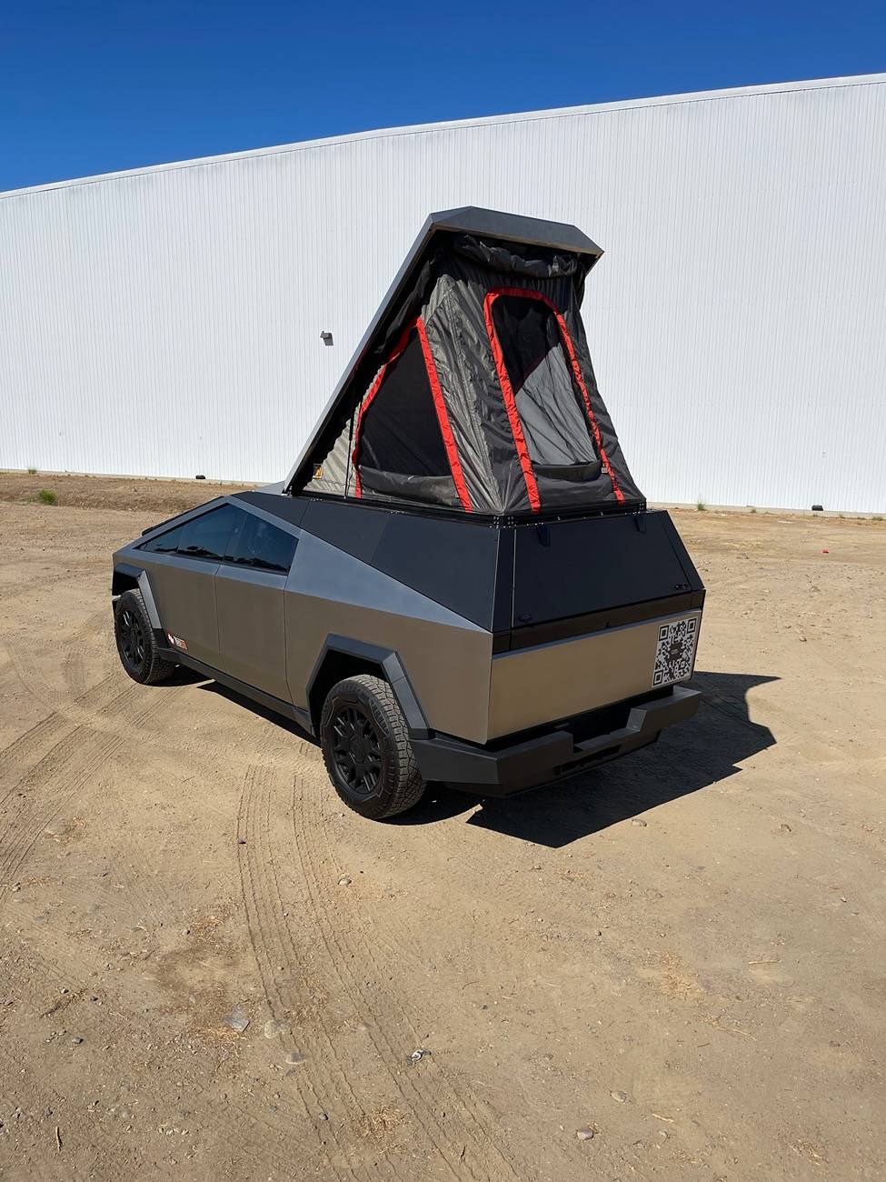 Tesla Cybertruck Molle Bed Rack Cage Spotted IMG_7739