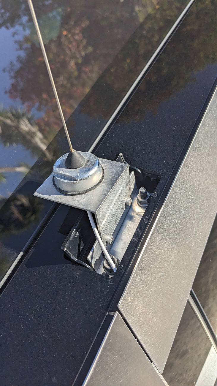 Tesla Cybertruck HAM radio antenna mount options mount-cable-from-above