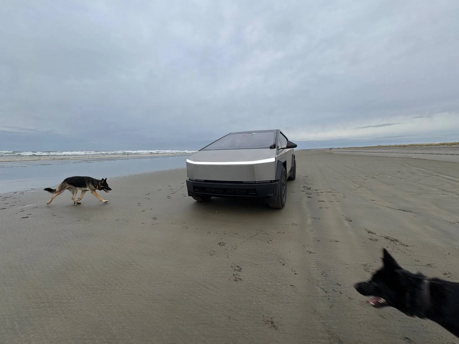 Tesla Cybertruck Joy on the beach IMG_8752