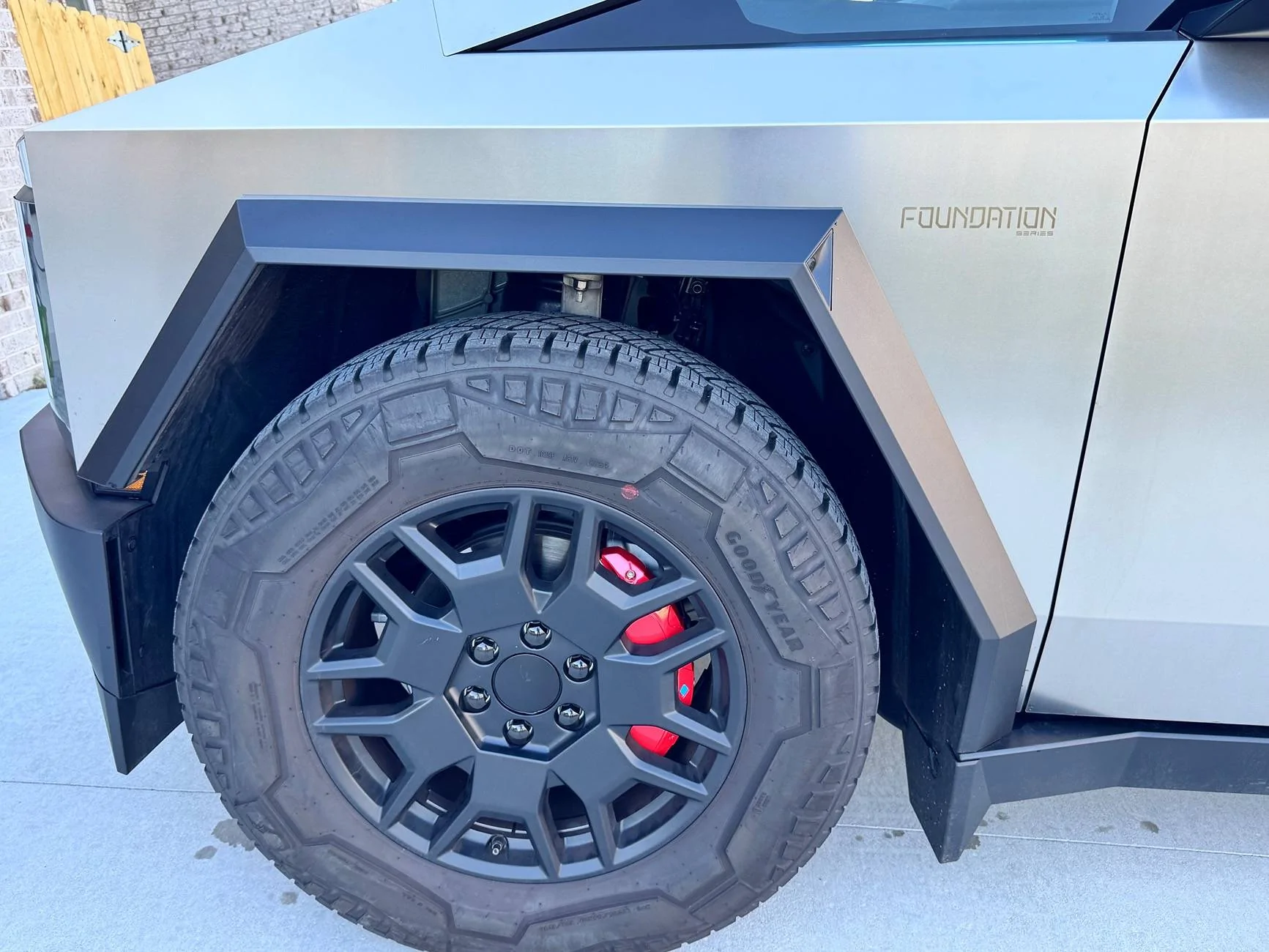 Tesla Cybertruck Red Brake Caliper Covers look better than I thought! IMG_1713