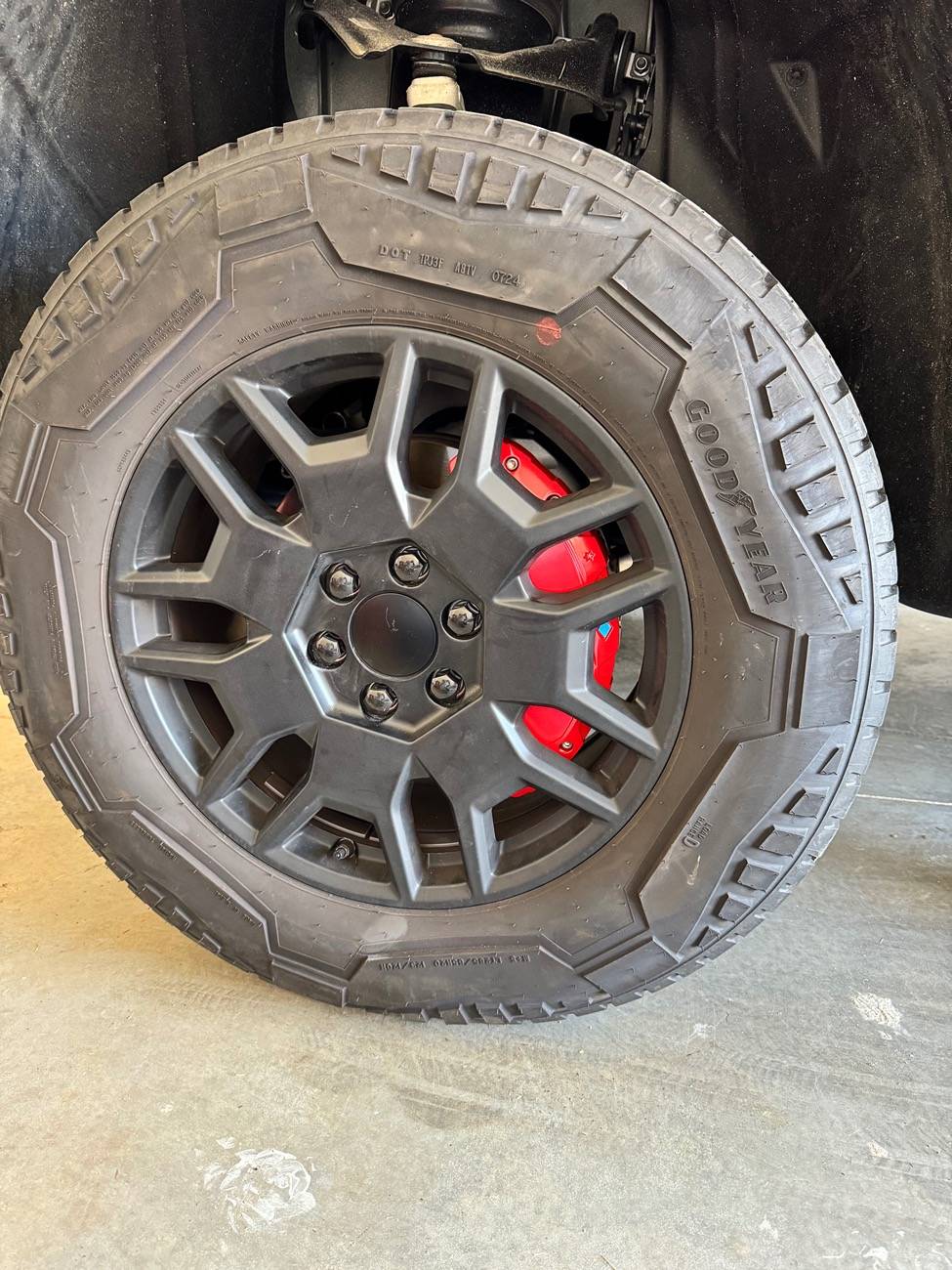 Tesla Cybertruck Red brake caliper covers by @teslaunch IMG_1706