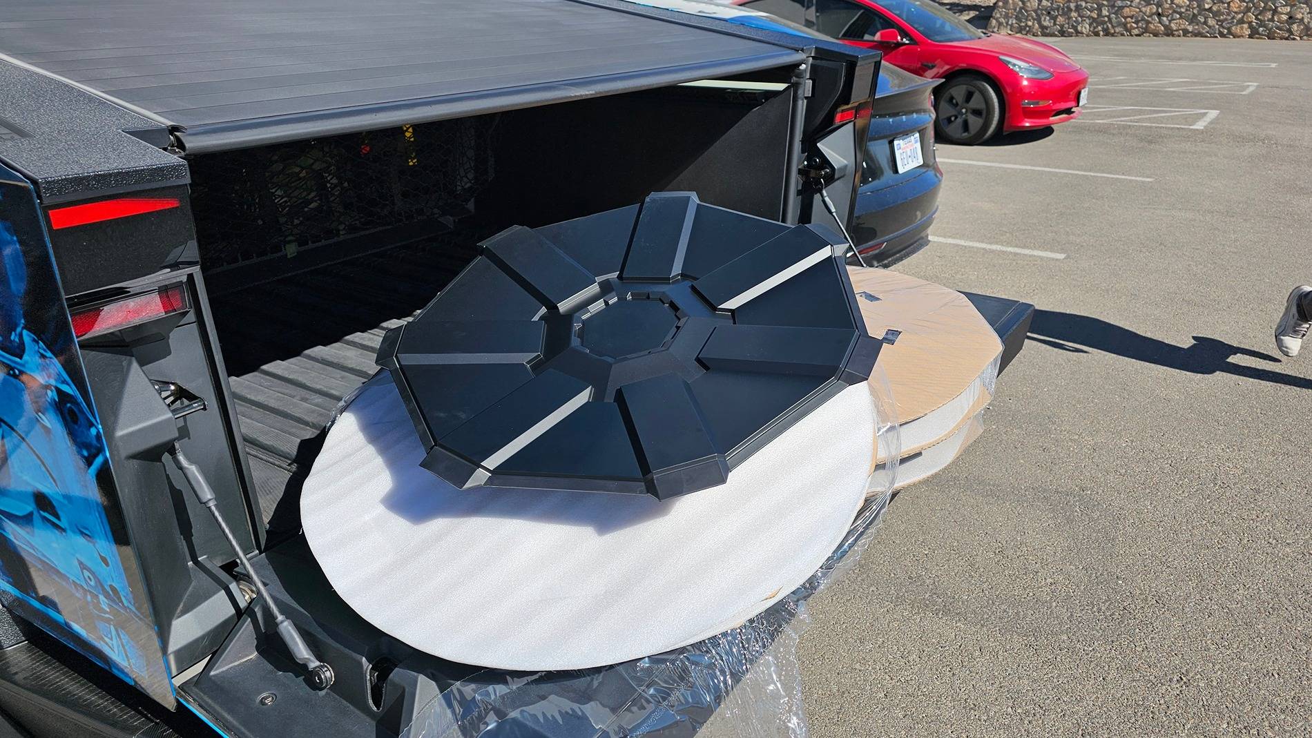 Tesla Cybertruck Aero Wheel Cover Flew Off. Check Your Covers For Secured Install 20241111_121037