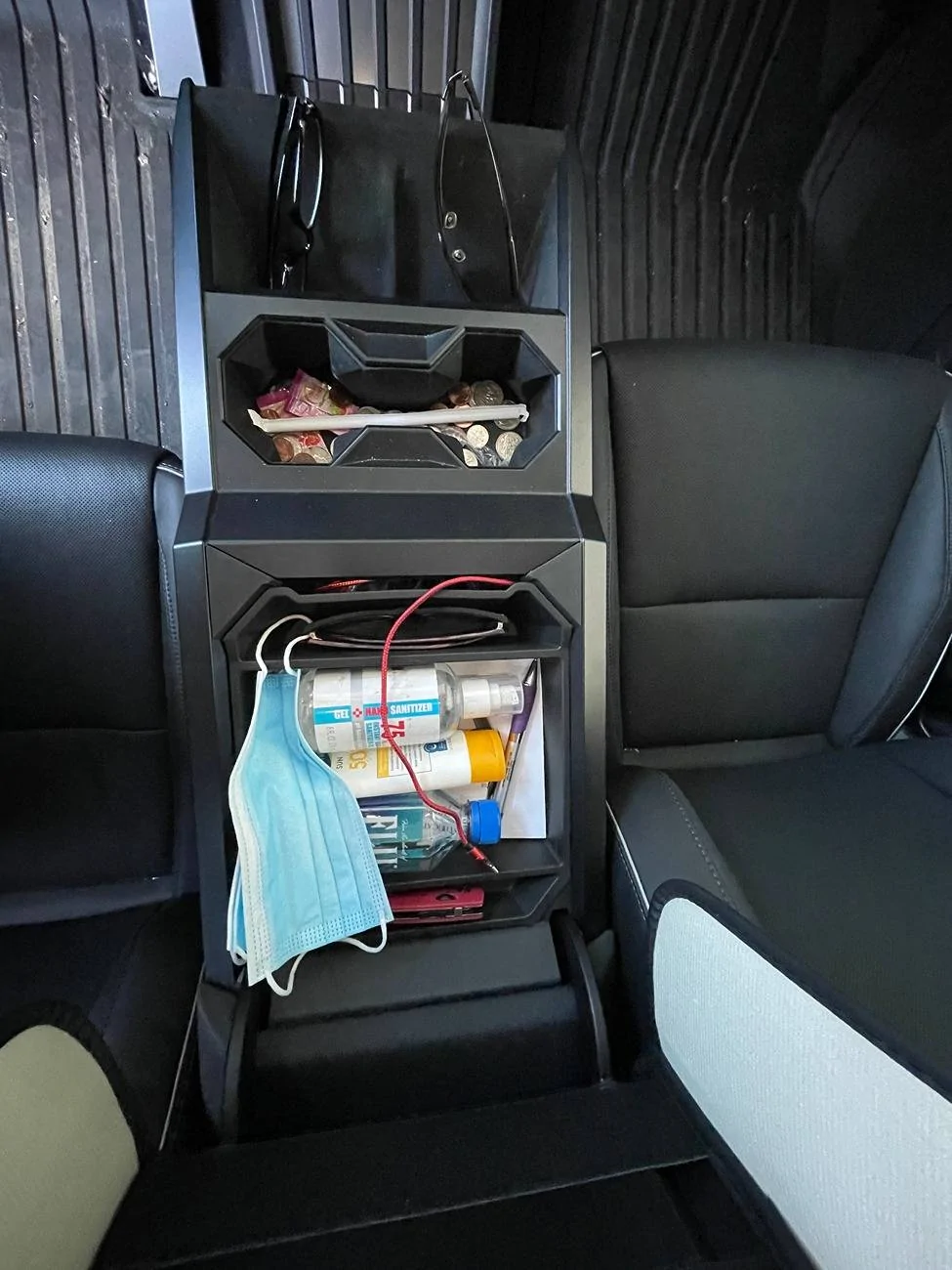 Tesla Cybertruck Review Of 2PCS Center Console Organizer From ELECFRESH Store. Pic2