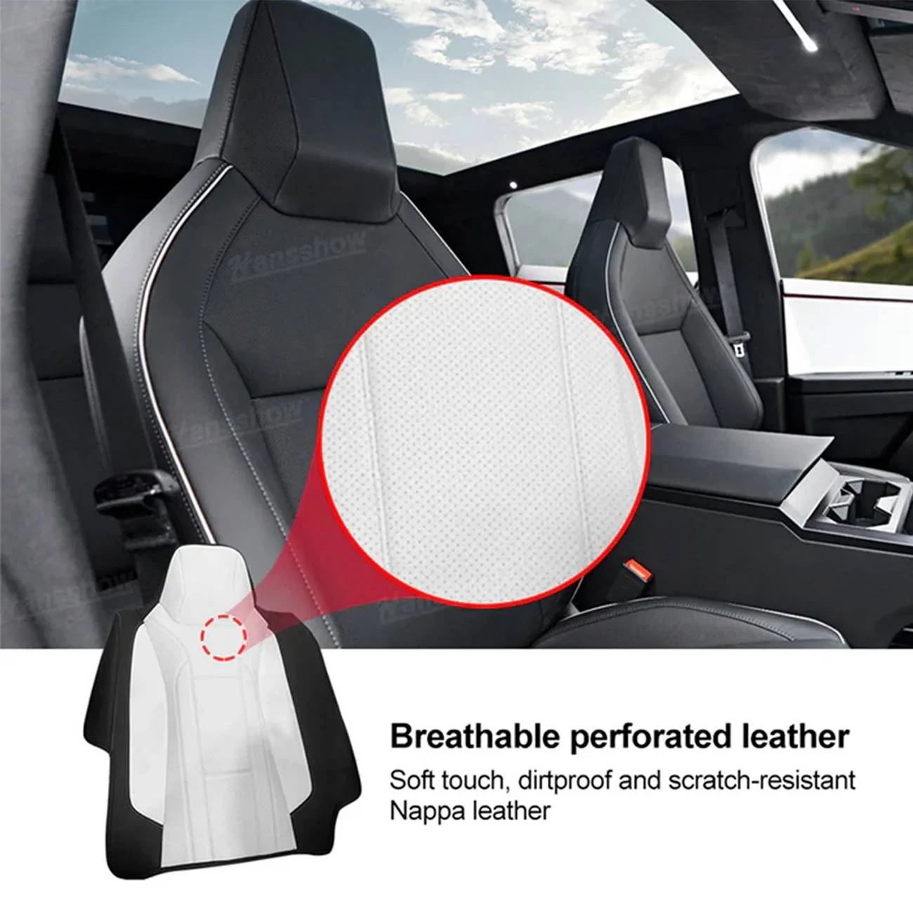 Tesla Cybertruck New Cybertruck Interior-Nappa Leather Seat Covers  2