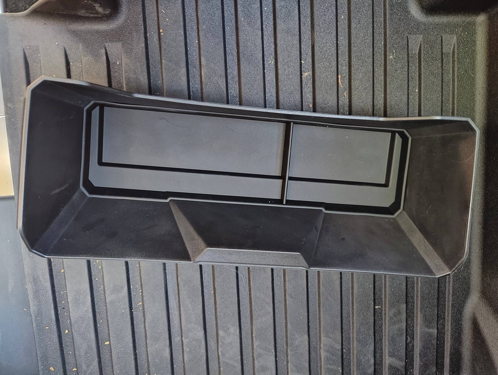 Tesla Cybertruck Review of Foronetry's Front Under Seat Storage Containers IMG20241112143203