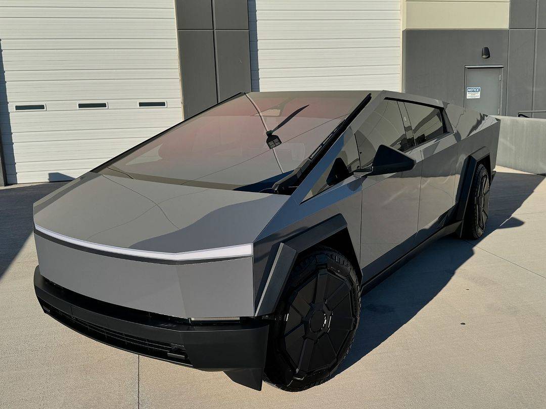 Tesla Cybertruck (PURE PPF) Gold Dust Grey Cybertruck wrapped by AZ Auto Aesthetics 466698485_18105072979452224_7250772803078627369_n