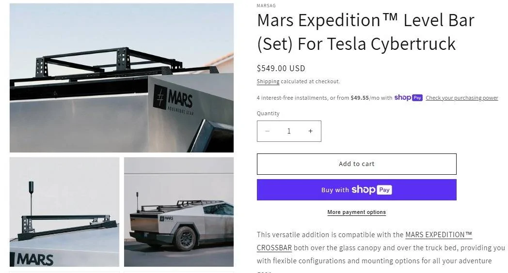 Tesla Cybertruck OEM Crossbars for Cybertruck now available. Reveals difference between Foundation & non-Foundation Series V3puiN
